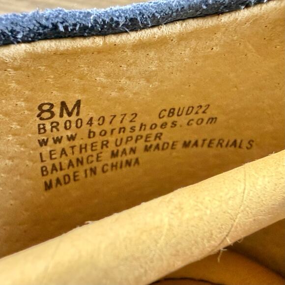 NIB Born 8M Batti Suede Mix Media Cap Toe Ballet Flats Navy - Picture 9 of 9